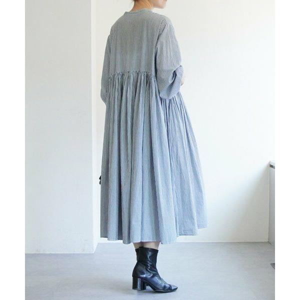BEARDSLEY / ビアズリー 先染めギャザーワンピースの画像