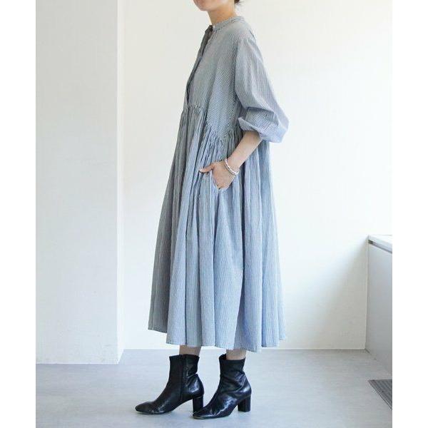 BEARDSLEY / ビアズリー 先染めギャザーワンピースの画像
