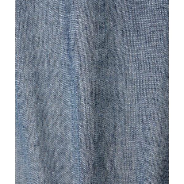 BEARDSLEY / ビアズリー シフォンデニムシャツワンピースの画像