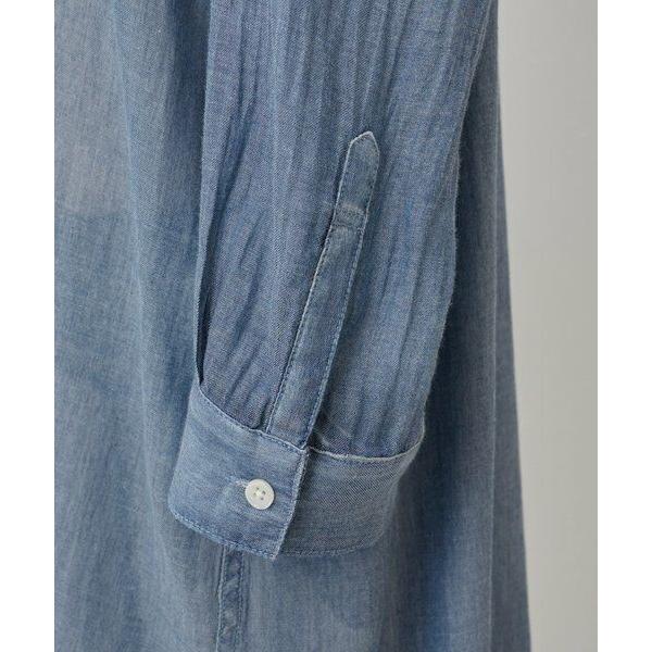 BEARDSLEY / ビアズリー シフォンデニムシャツワンピースの画像