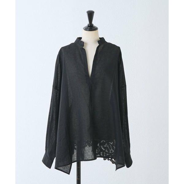 BEARDSLEY / ビアズリー 裾カットワークシャツの画像