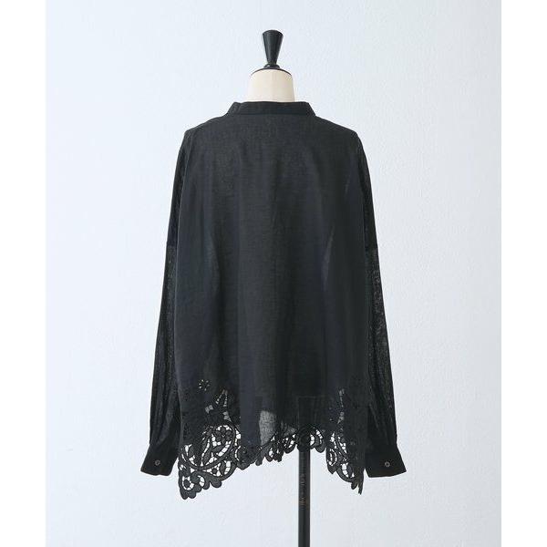 BEARDSLEY / ビアズリー 裾カットワークシャツの画像