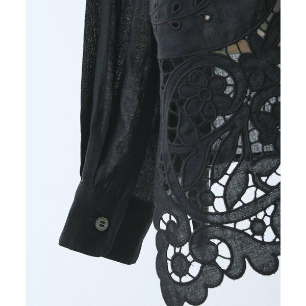BEARDSLEY / ビアズリー 裾カットワークシャツの画像