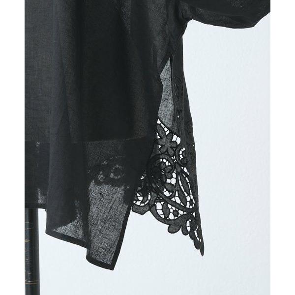 BEARDSLEY / ビアズリー 裾カットワークシャツの画像