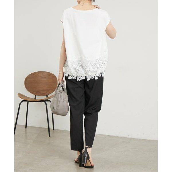 未使用級BEARDSLEY裾レースボーダーカットソー ゆったり2.2万 BEARDSLEY（ビアズリー） 裾レースフレンチTシャツ : タカシマヤ