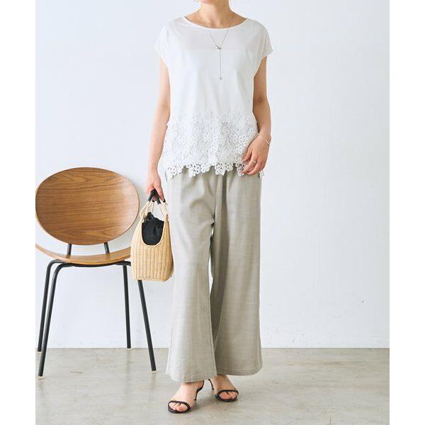 新品未使用✨ビアズリー　裾レースフレンチカットソー　ホワイト　2026SS BEARDSLEY（ビアズリー） 裾レースフレンチTシャツ : タカシマヤ