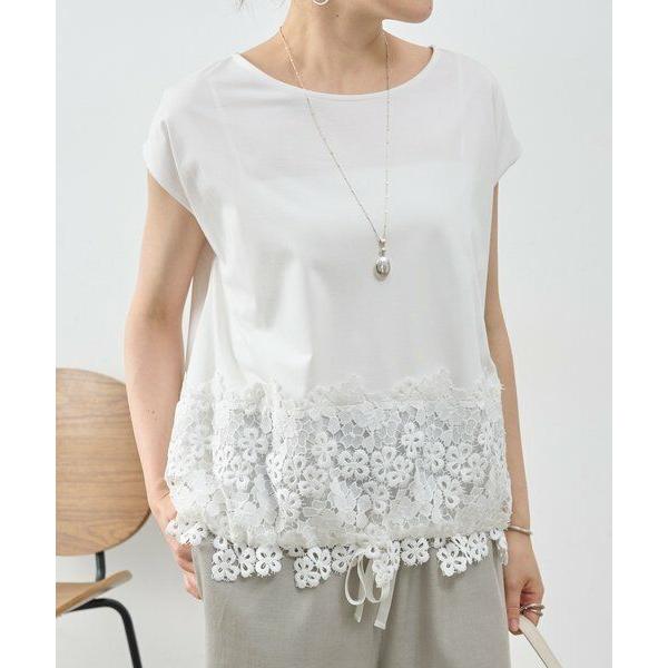 BEARDSLEY（ビアズリー） 裾レースフレンチカットソー : タカシマヤ