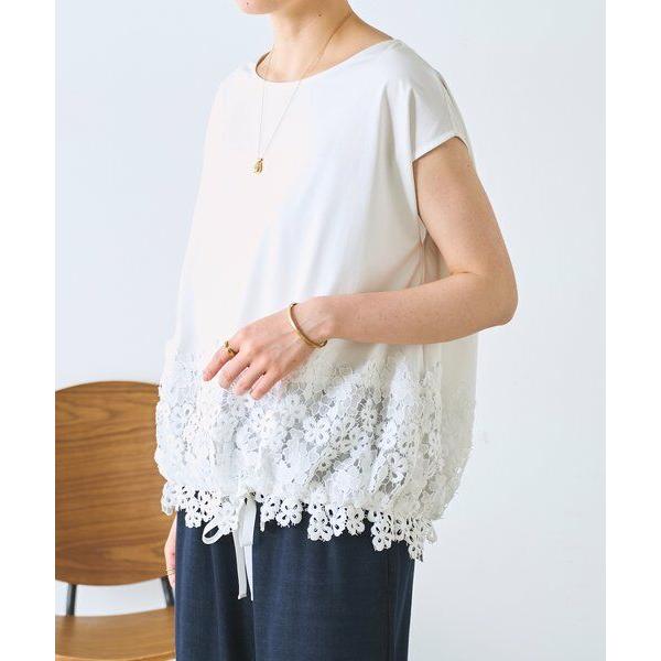 BEARDSLEY（ビアズリー） 裾レースフレンチTシャツ : タカシマヤ