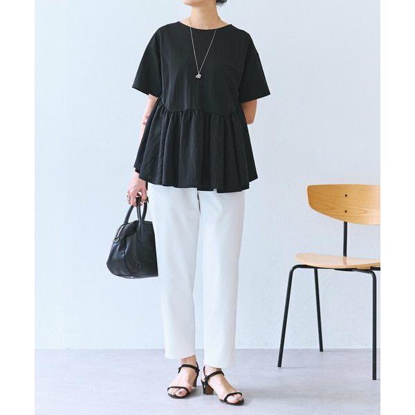 新品ビアズリー ギャザーぺプラムTeeボーダー BEARDSLEY（ビアズリー