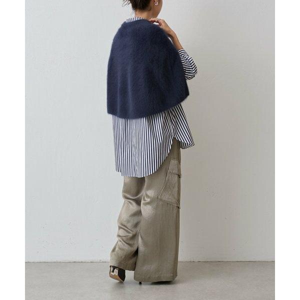 ビアズリー BEARDSLEY ファーニットポンチョライトグレー