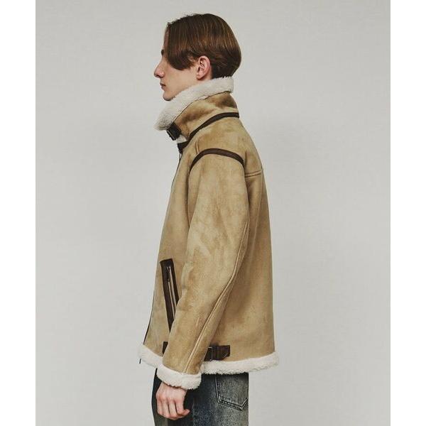 美品✨tk.TAKEO KIKUCHI ムートンジャケット B3 フェイクレザー tk.TAKEO KIKUCHI（ティーケータケオキクチ） tk.TAKEO KIKUCHI