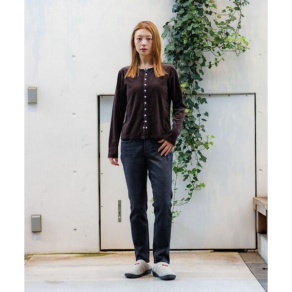 Rouge vif la cle / ルージュ・ヴィフ ラクレ 【Le Melange/ル・メランジュ】ベロアボーダーカーディガン/ベロア/カー | Rouge vif la cle | 13