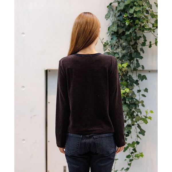 Rouge vif la cle / ルージュ・ヴィフ ラクレ 【Le Melange/ル・メランジュ】ベロアボーダーカーディガン/ベロア/カー | Rouge vif la cle | 17