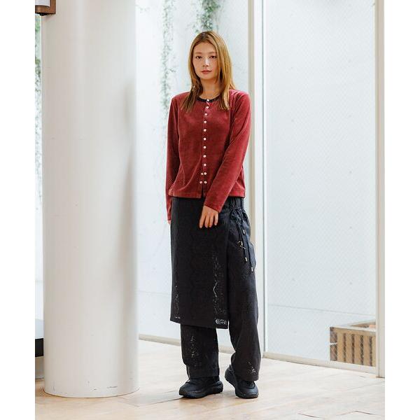 Rouge vif la cle / ルージュ・ヴィフ ラクレ 【Le Melange/ル・メランジュ】ベロアボーダーカーディガン/ベロア/カー | Rouge vif la cle | 04