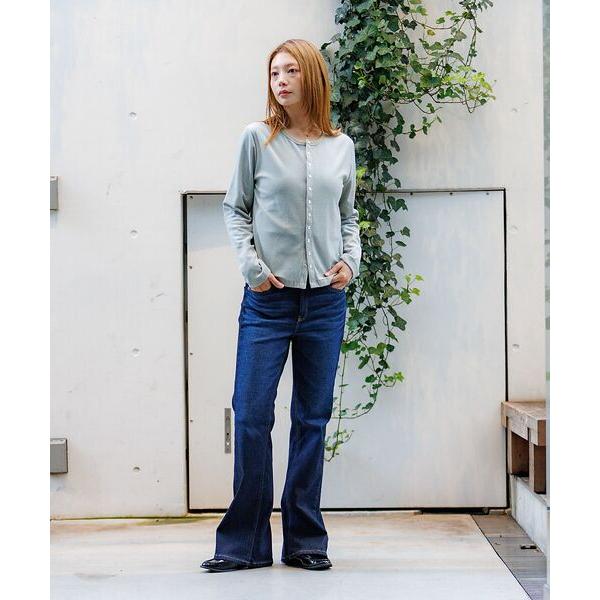 Rouge vif la cle / ルージュ・ヴィフ ラクレ 【Le Melange/ル・メランジュ】ベロアボーダーカーディガン/ベロア/カー | Rouge vif la cle | 09