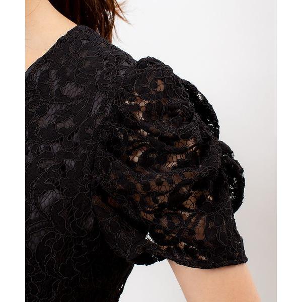 ルージュ・ヴィフ ラクレ（Rouge vif la cle）/【FLICKA】ジャガードレースフレアワンピース Rouge vif la cle / ルージュ・ヴィフ ラクレ 【FLICKA】ジャガード