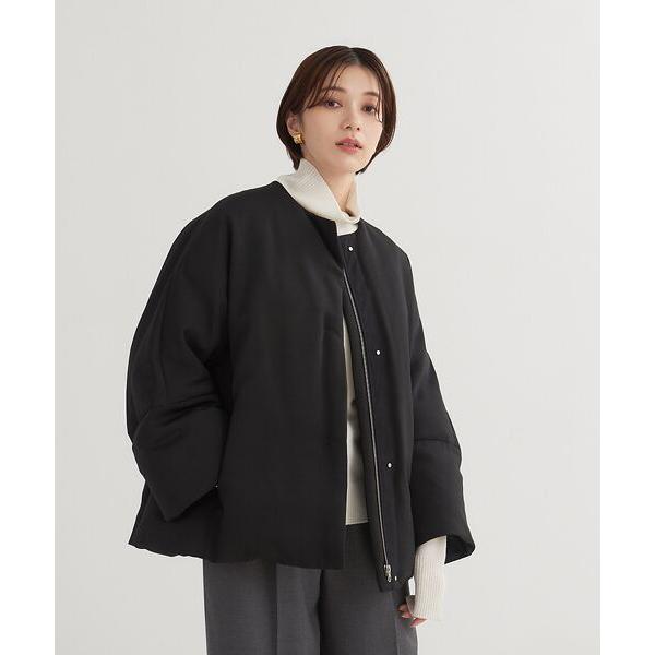 美品　ROUGE VIF グログランダウン ノーカラー ショート丈 マフラー欠品 Rouge vif la cle（ルージュヴィフラクレ） Rouge vif la cle