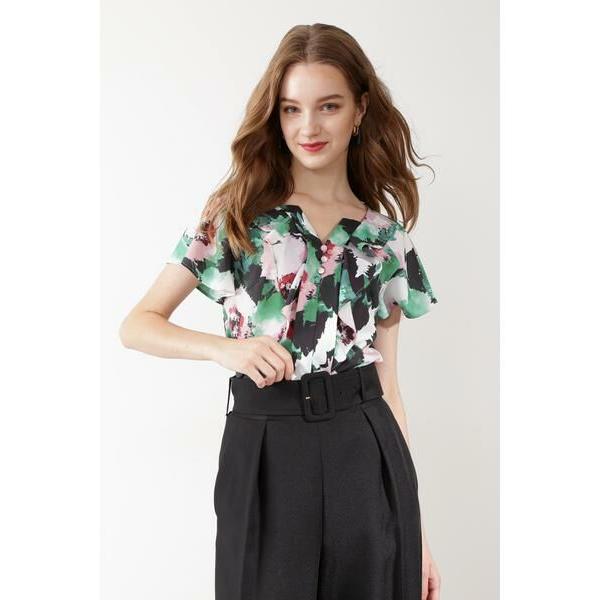 PINKY & DIANNE / ピンキーアンドダイアン ◆シャドーフラワープリントブラウス | PINKY&DIANNE | 02