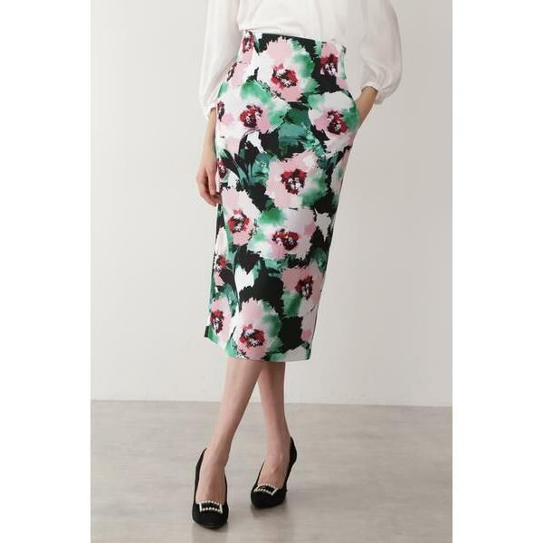 PINKY & DIANNE / ピンキーアンドダイアン ◆シャドーフラワープリントスカート | PINKY&DIANNE