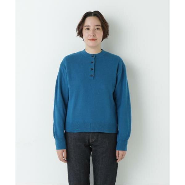 human woman（ヒューマンウーマン） ≪洗える≫ウールMIXヘンリー