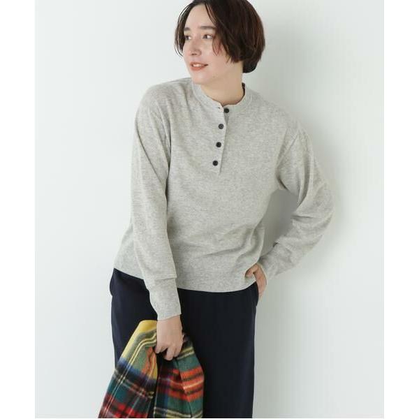 human woman（ヒューマンウーマン） ≪洗える≫ウールMIXヘンリー