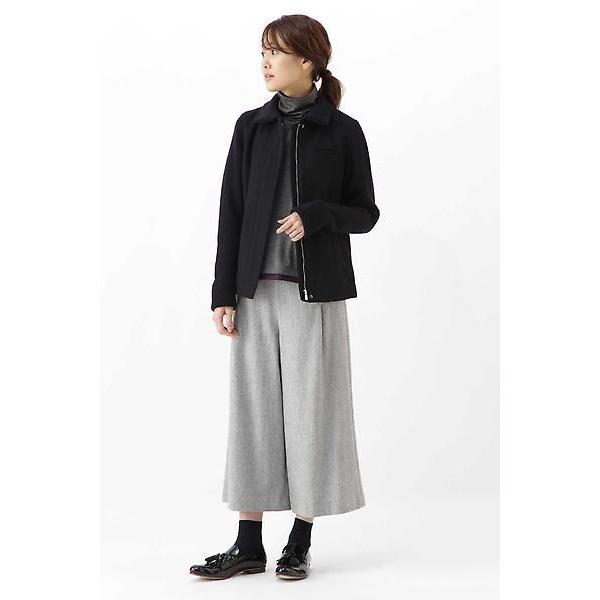 HUMAN WOMAN / ヒューマンウーマン メルトン×ニットブルゾン セール