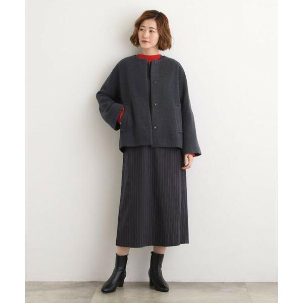 グローブ（grove）/【ウール混】軽やかに羽織れるショートコート grove（グローブ） 【ウール混】軽やかに羽織れるショートコート