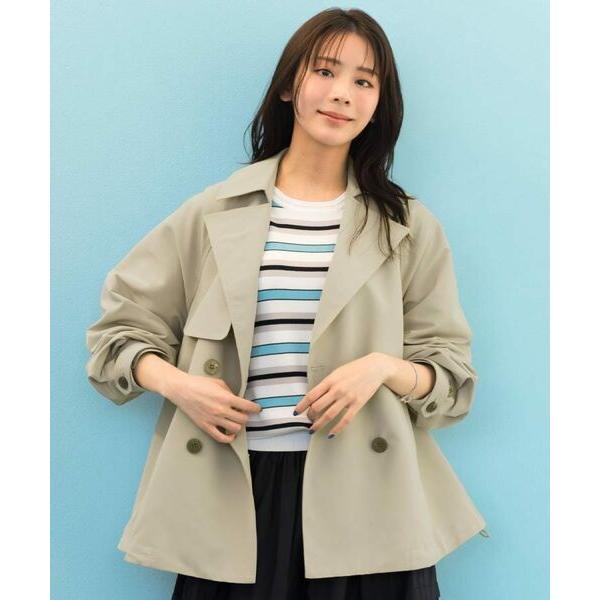 限定価格　Heve HANABIRAトレンチベージュ grove（グローブ） 【貴島明日香さん着用】【撥水／シルエット2WAY