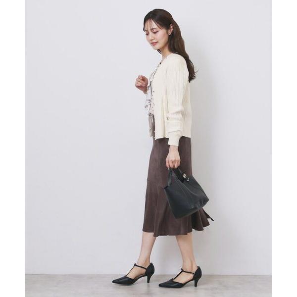 ADAM ET ROPE◇カーディガン(厚手)/FREE/ナイロン/GRY/GAK-53520-B