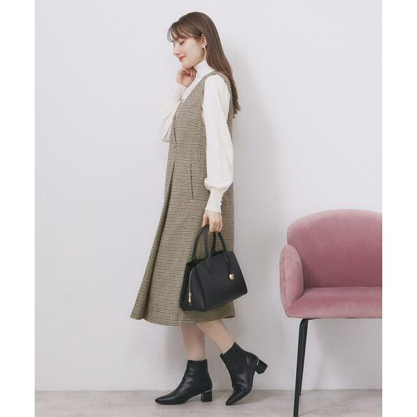 index（インデックス） ラップ風ツイードジャンスカ【洗濯機OK/防シワ