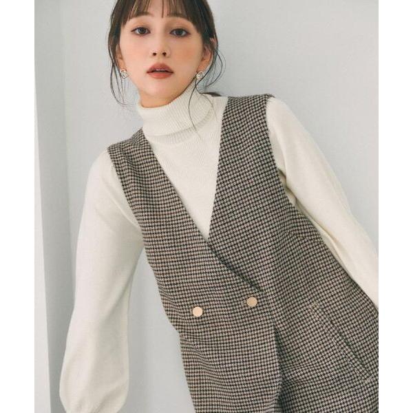 index（インデックス） ラップ風ツイードジャンスカ【洗濯機OK/防シワ