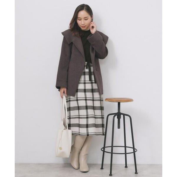 index（インデックス） ハイネックニットワンピース【洗濯機OK/抗ピル