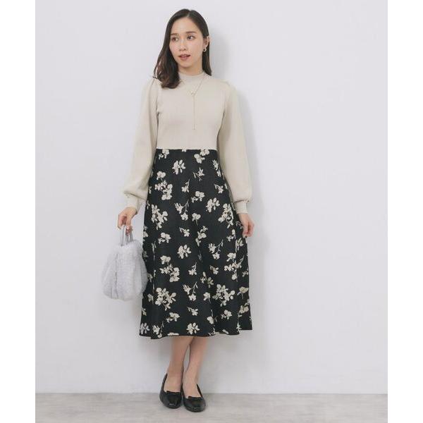 index（インデックス） ハイネックニットワンピース【洗濯機OK/抗ピル