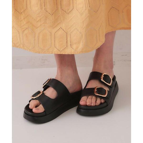 OPAQUE.CLIPゴールド ストラップサンダル L ミニヘアアイロン