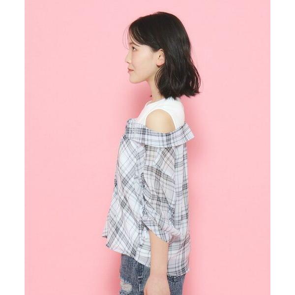 PINK-latte / ピンク ラテ 袖ギャザーシアーレイヤードデザインシャツ｜selectsquare｜15