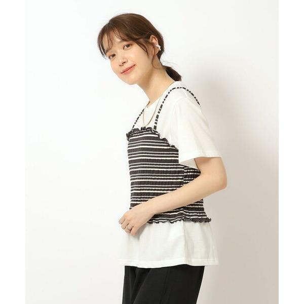 SHOO・LA・RUE / シューラルー 【洗える】キャミレイヤード風Tシャツ｜selectsquare｜03