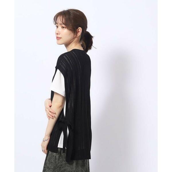 SHOO・LA・RUE / シューラルー 【2点セット】大人の抜け感 透かし編みベスト+インナーTシャツ｜selectsquare｜07