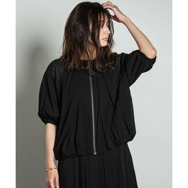 メイソングレイ（MAYSON GREY）/5分袖ギャザーブルゾン≪手洗い可能≫ MAYSON GREY（メイソングレイ） 5分袖ギャザーブルゾン≪手洗い可能