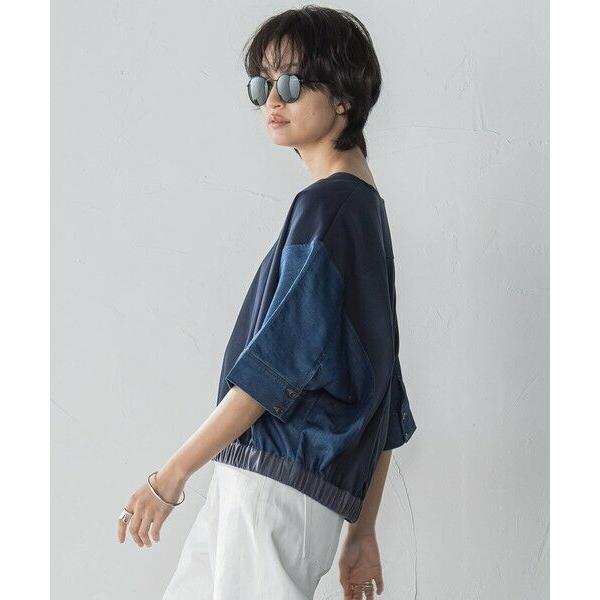 メイソングレイ（MAYSON GREY）/デニムドッキングドロストドルマンプルオーバー≪洗濯機で洗える≫ MAYSON GREY（メイソングレイ） デニムドッキングドロストドルマンプル