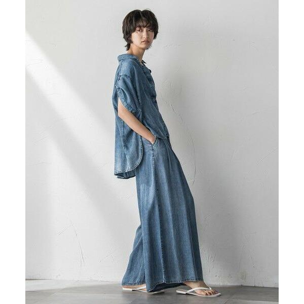 MAYSON GREY（メイソングレイ） バイオシルクデニムフレアパンツ≪洗濯