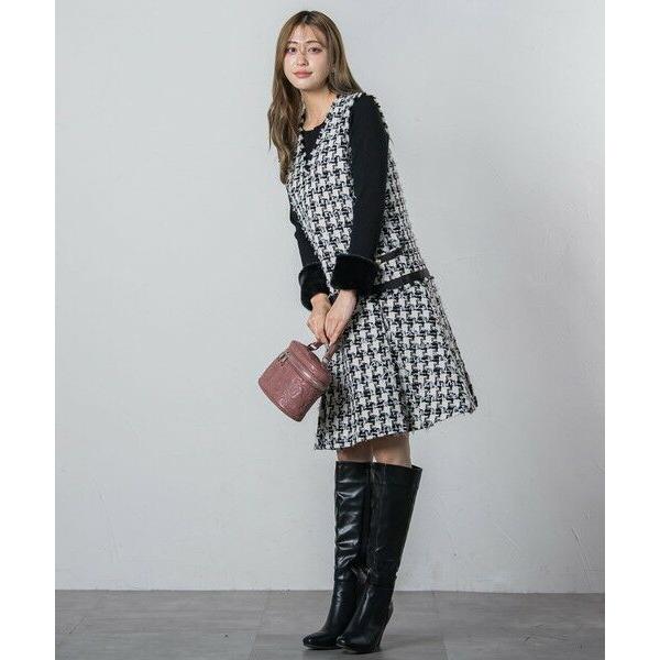 QUEENS COURT（クイーンズコート） 千鳥ツイードジャンスカ