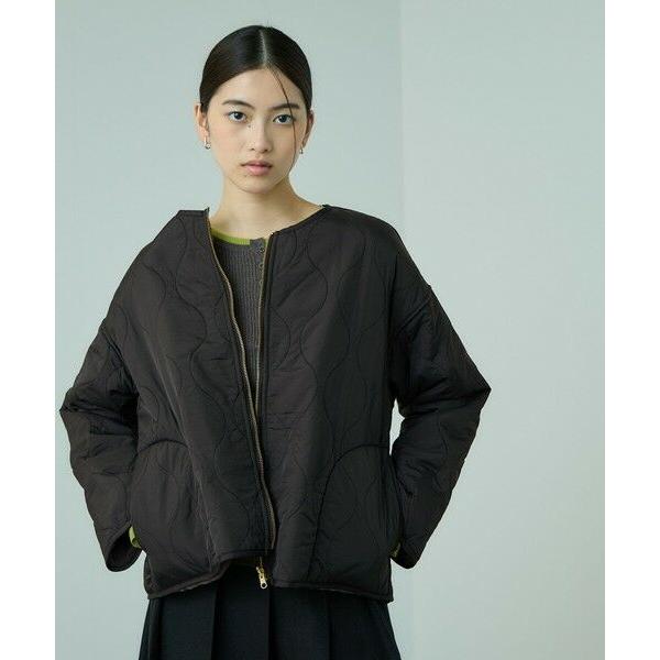 MimiWCJひょうたんキルトリバーシブルジャケット ブラック VICKY（ビッキー） ひょうたんキルトリバーシブルZIPジャケット