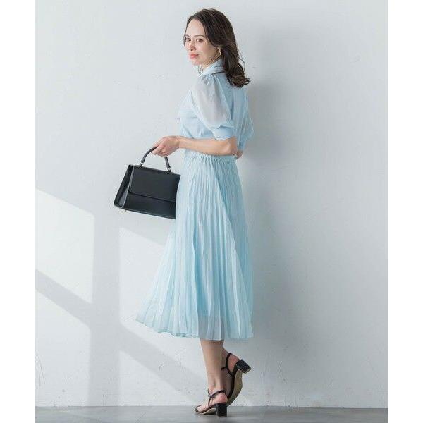 Viaggio Blu（ビアッジョブルー） ドッキングプリーツワンピース