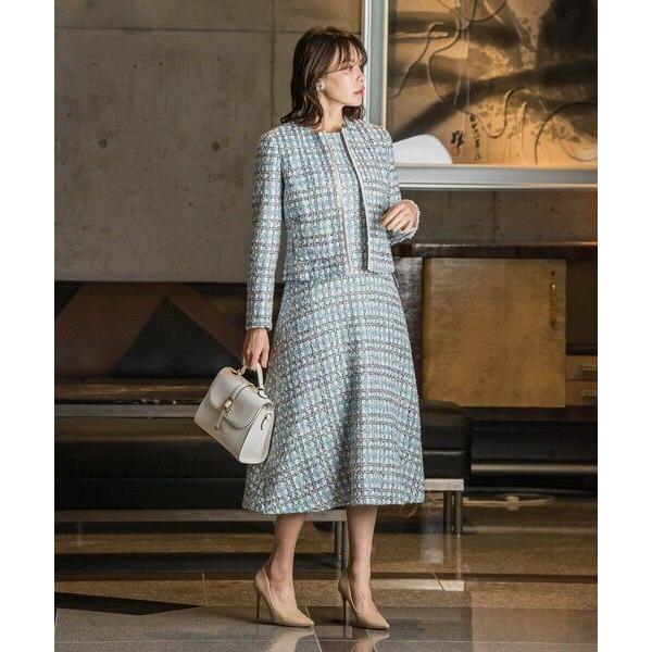 Viaggio Blu（ビアッジョブルー） TOURNIERラメチェックツィード