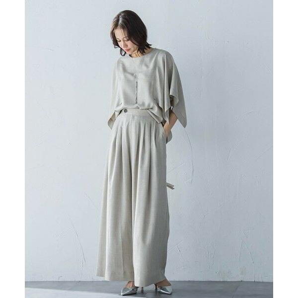 ロートレアモン（LAUTREAMONT）/タックワイドパンツ≪セットアップ対応/洗濯機で洗える≫ LAUTREAMONT（ロートレアモン） タックワイドパンツ≪セットアップ対応