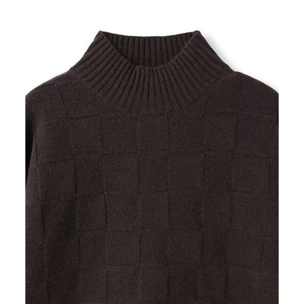LAUTREAMONT（ロートレアモン） 格子柄ハイネックニット≪洗える