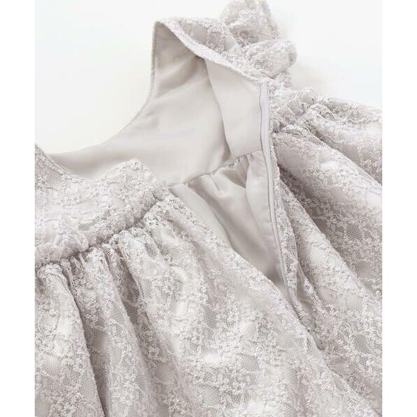 BeBe / べべ 【パニエ付】【日本製】ラッセルレースギャザードレス(100~140cm)の画像