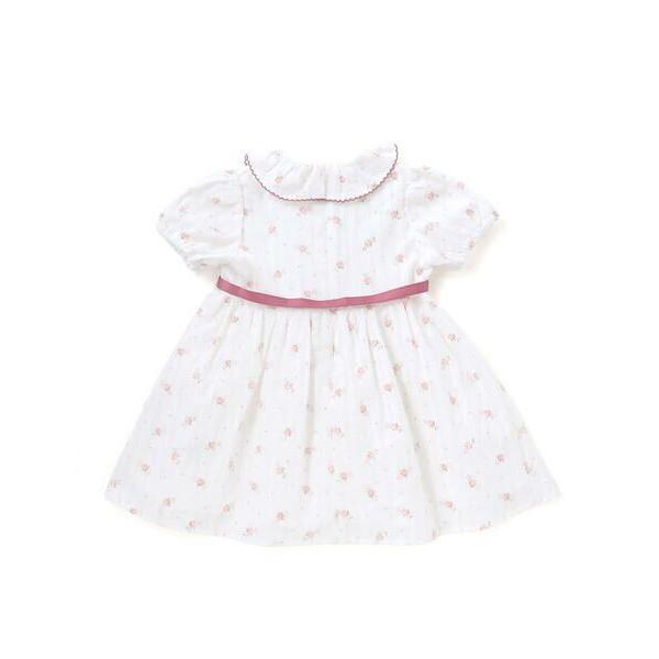 BeBe / べべ 【お揃い】花柄フリルカラーパフスリーブワンピース(80~100cm)の画像