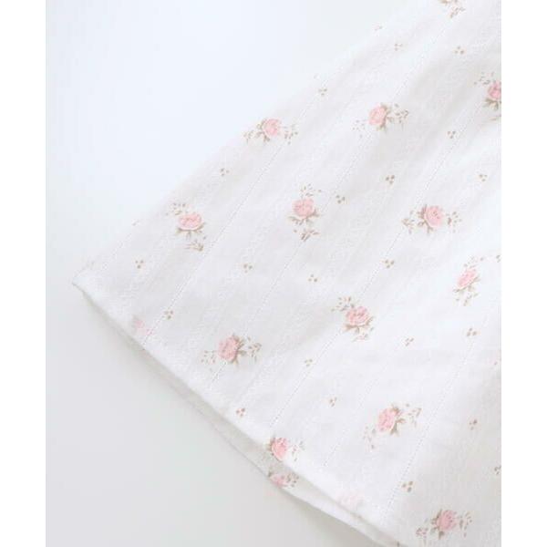 BeBe / べべ 【お揃い】花柄フリルカラーパフスリーブワンピース(80~100cm)の画像