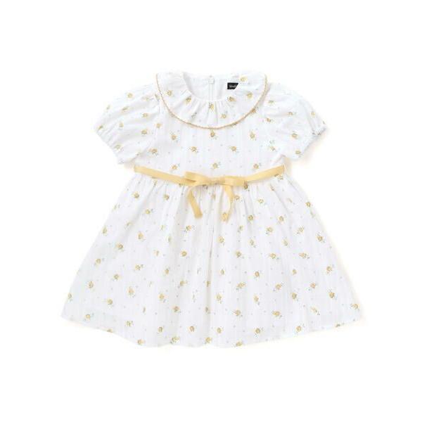 BeBe / べべ 【お揃い】花柄フリルカラーパフスリーブワンピース(80~100cm)の画像